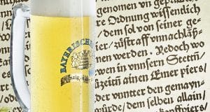 Bier und Reinheitsgebots zum Tag des Bayerischen Bieres (Quelle: Bayerischer Brauerbund)