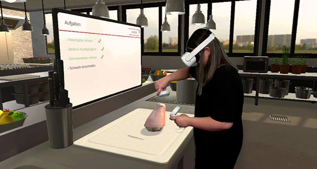 Wie E-Learning mit VR-Brille in der Kochlehre geht, zeigt ein Pilotprojekt des Kuratoriums Wiener Pensionisten KWP.