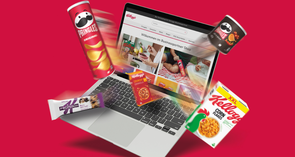 Businesspartner können ab sofort Produkte der Marken Pringles und Kellogg’s direkt im B2B-Online-Shop von Kellogg erwerben.