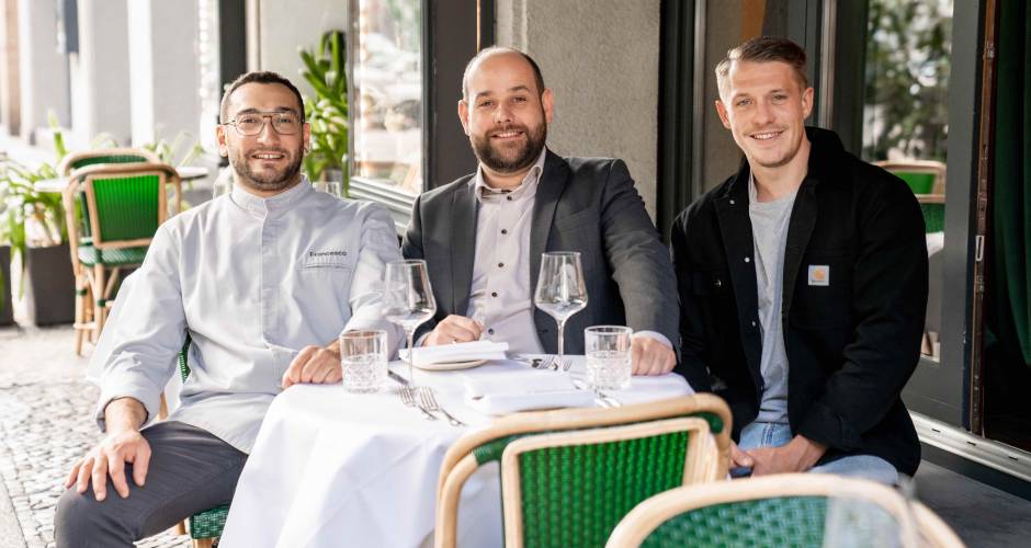 Team vom Irma la Douce: Gastronom Jonathan Kartenberg möchte das Restaurant offener und zugänglicher gestalten und holt dafür Francesco Contiero.