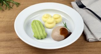 Mit der Marke Püretto hat BestCon Food neu eigens mit einem Partner entwickelte konsistenzangepasste Kost im Sortiment.