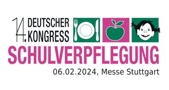 Logo zum 14. Deutschen Kongress Schulverpflegung des DNSV, der im Rahmen der Intergastra 2024 stattfindet.
