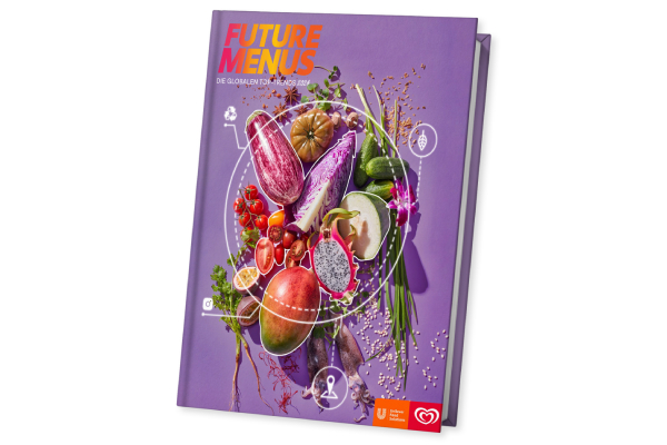 Auf 100 Seiten bietet der Future Menus Trendreport 2024 von Unilever Food Solutions Inspirationen, Wissenswertes und Rezepte zur Gastronomie der Zukunft.