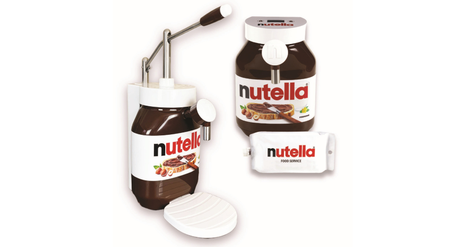 Der Nutella Dispenser ist ein Blickfang am Frühstücksbuffet in Hotel und Restaurant; vertrieben wird er durch Göken Dispenser.