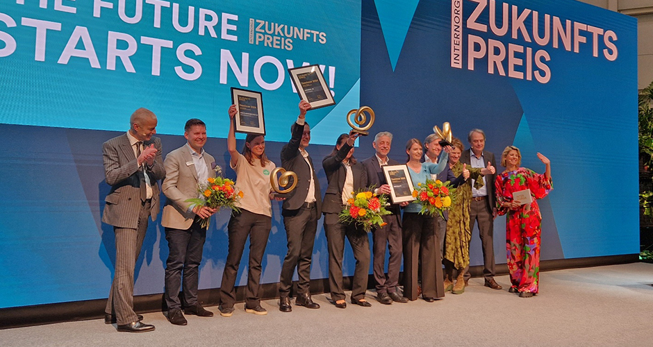 Der Internorga Zukunftspreis wurde 2024 erstmals mitten im Messegeschehen auf der Open Stage verliehen.