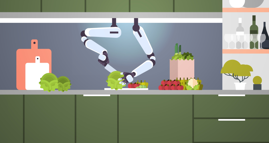 Roboter bereitet essen zu - DZG-Studie zu den Auswirkungen von Corona auf Gastgewerbe