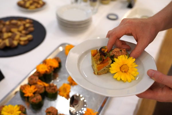 Es gab ein leckeres Buffet beim Auftakt von Stadt-Land-Küche.