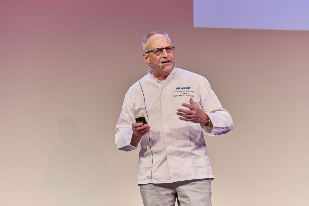 Thomas Hertach auf der Die 7. Planer Convention des Netzwerk Culinaria in Rust.