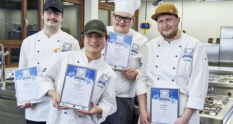 Die stolzen Nachwuchsköche und Gewinner des Milram Cup.