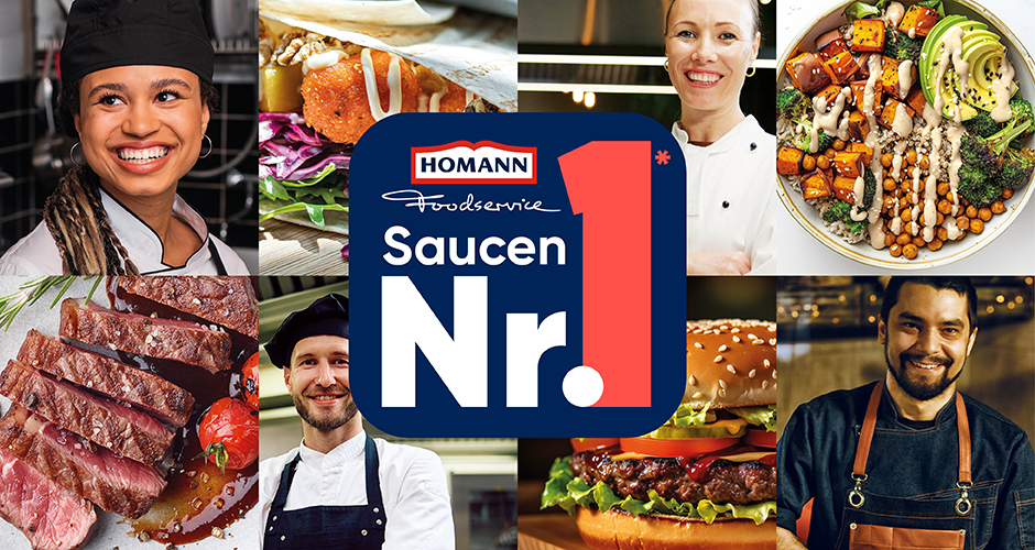 Als Saucenmarkführer überzeugt Homann Küchenprofis in der Gemeinschaftsverpflegung, Systemgastronomie und Hotellerie – mit einem vielfältigen Produktsortiment, hoher Qualität und zuverlässiger Performance.
