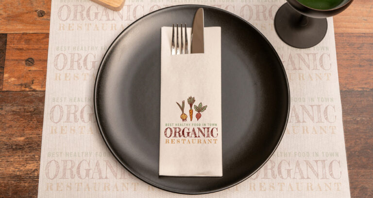 Die Table-Top-Produkte mit individuellem Werbedruck von Mank Designed Paper Products sorgen bei Restaurantgästen für den ersten bleibenden Eindruck.