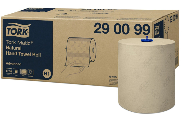 Die weichen und gleichermaรen effizienten Papierhandtรผcher aus Produktfamilie Tork PaperCircle bestehen aus 100 Prozent recycelten Fasern.