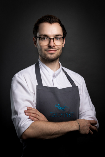 Tim Langmack, Chef Patissier, Restaurant Jellyfish*, Hamburg.