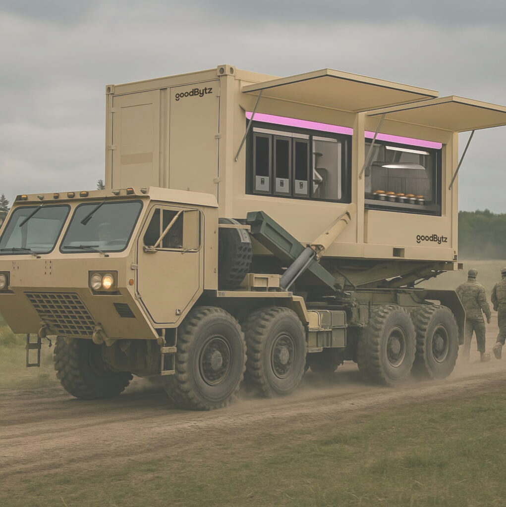 Das Hamburger Start-up GoodBytz erzielt mit seinem autonomen Küchenroboter-Container den ersten Großauftrag der U.S.-Army.