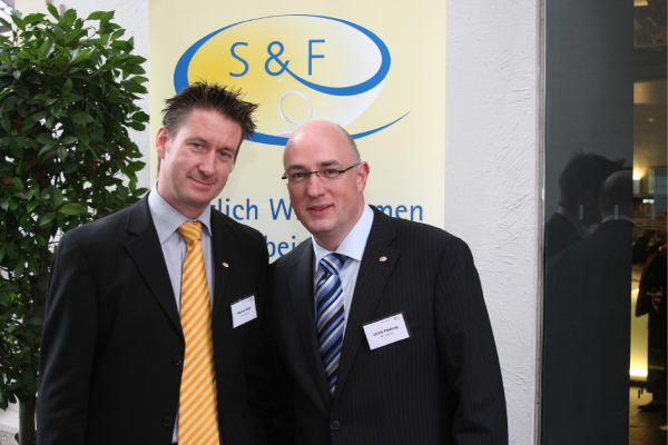 Marcus Seidl (l.) und Ulrich Fladung, geschäftsführende Gesellschafter der S&F-Gruppe, im Interview anlässlich des 20. S&F-Symposiums.