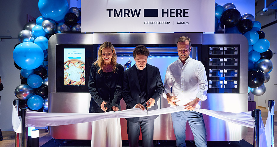 Launch des Kochroboters Next-Gen CA-1 der Circus Group im Meta-Büro München mit Nikolas Bullwinkel und Tino Krause