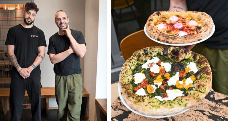 Karim Yacoubi und Giacomo Mannucci betreiben zusammen das neue Restaurant Rasoterra in Berlin und servieren dort ab sofort Pizza.