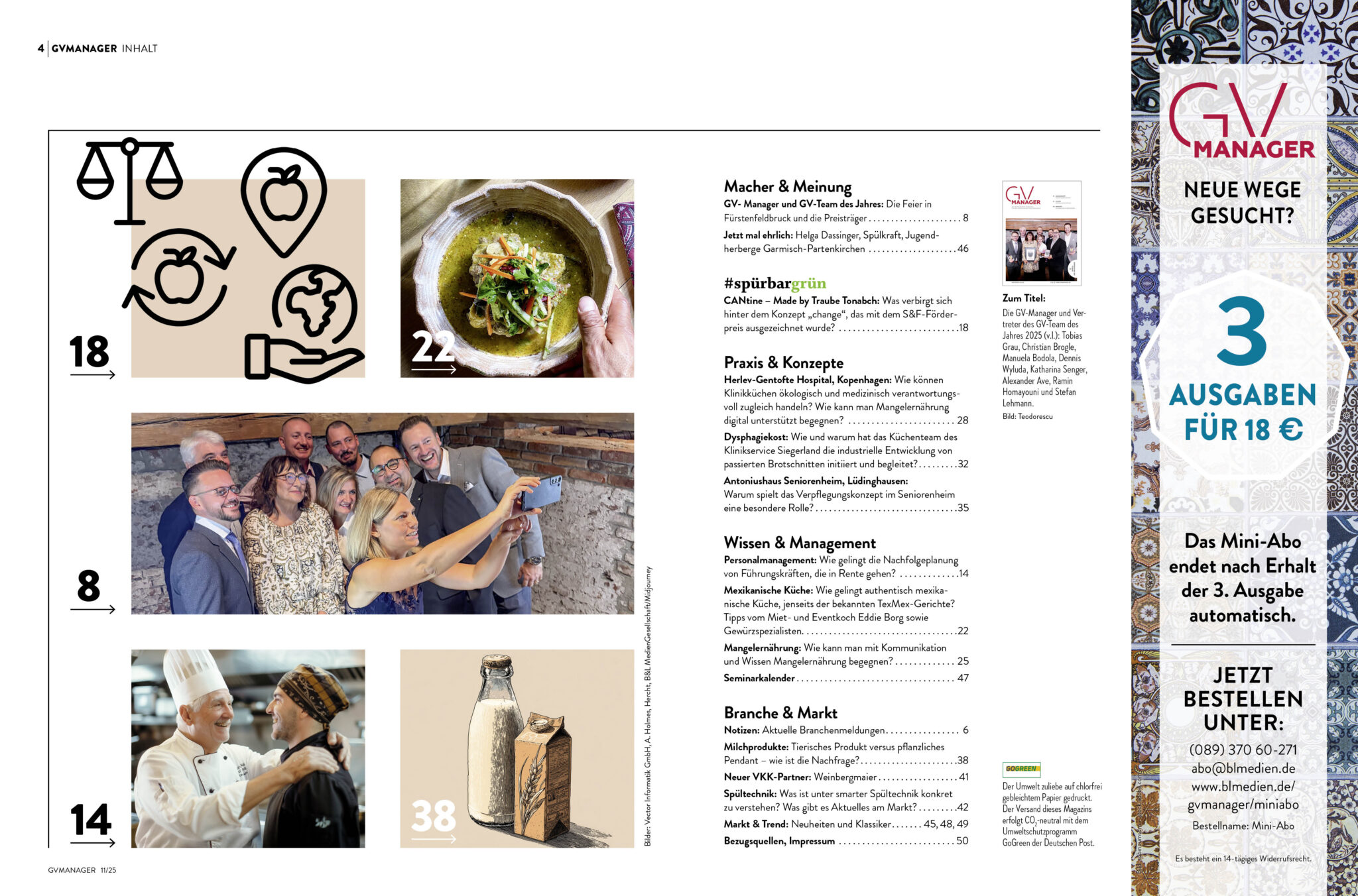 Inhaltsverzeichnis von GVMANAGER 11/2025