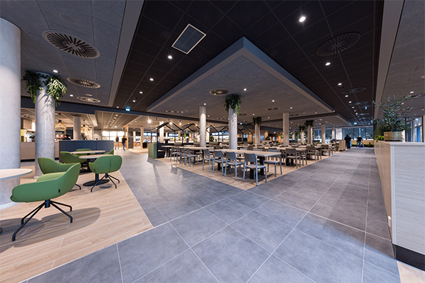 Gastraum des Grünen Wentzel am Edeka-Campus Minden