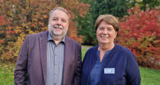 Jochen Mayer und Daniela Aug aus dem Vorstand des VKK Verband der Küchenleitung