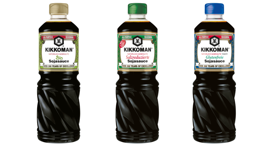 Von Bio über glutenfrei bis hin zu salzreduziert – Kikkoman bietet seinen Sojasauce gleich in mehreren Varianten an, um den gestiegenen Ansprüchen an die Verpflegung gerecht zu werden.