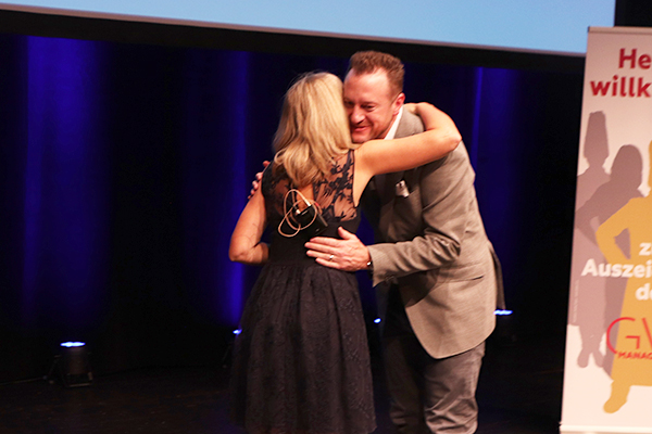 Claudia Kirchner hielt die Laudatio auf Stefan Lehmann, den sie vor 15 Jahren kennenlernte…