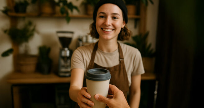 Die Umstellung auf Mehrweg ist Pflicht – und eine echte Herausforderung. Unser Whitepaper „Mehrweg erfolgreich umsetzen“ fasst zusammen, wie Betriebe den Wandel erfolgreich gestalten können: mit praxiserprobten Beispielen, Materialempfehlungen und einer interaktiven Checkliste.