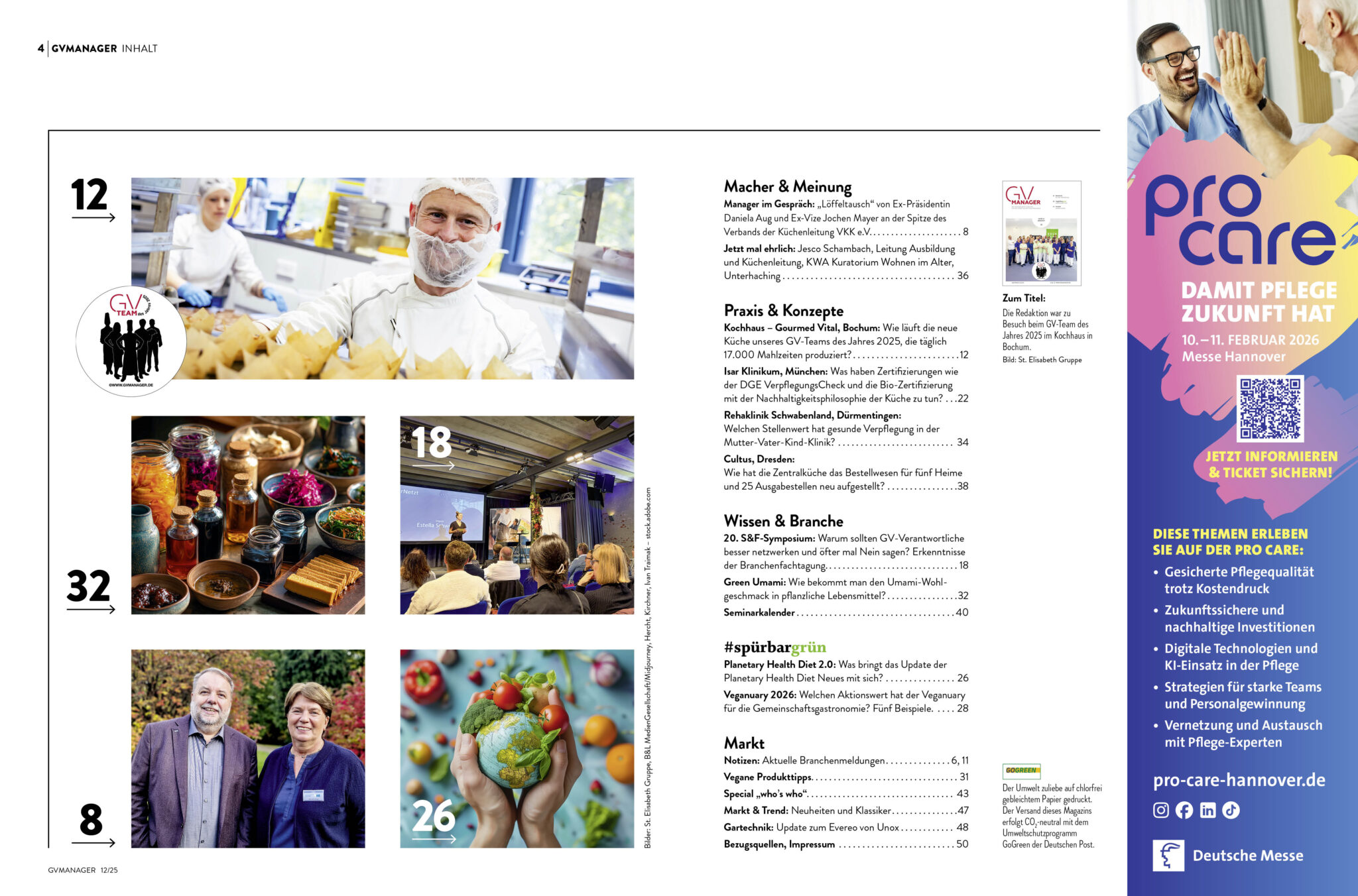 Inhaltsverzeichnis von GVMANAGER Ausgabe 12/2025