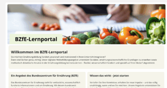 Das BZFE bietet ein neues Lernportal für Ernährungsbildung für Lehrkräfte