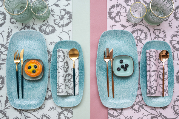 Die Trendfarben Salbei, Antik Rosé und Pebble Stone ziehen sich wie ein klarer gestalterischer Leitfaden durch das Gesamtprogramm „Inspiration 2026“ von Mank.