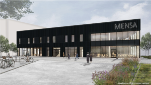 Visualisierung des geplanten Neubaus der Mensa Erfurt