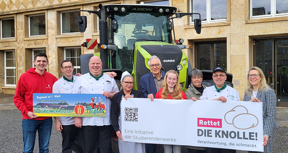 Um Kartoffeln vor der Tonne zu retten, haben sich rund 30 Studierendenwerke zur Initiative "Rettet die Knolle" zusammengeschlossen.