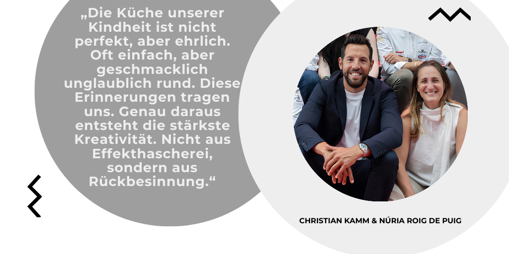 Unter dem Motto „Kindheitserinnerung“ fordert Koch des Jahres 2026 Köchinnen und Köche auf, Herkunft und Emotion auf den Teller zu bringen. Warum gerade jetzt der richtige Moment dafür ist, erklären Núria Roig de Puig und Christian Kamm im Interview.