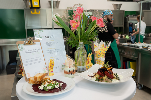 Das Siegermenü des Wettbewerbs Radikal bio-regional der Biostadt München der Gruppe 1