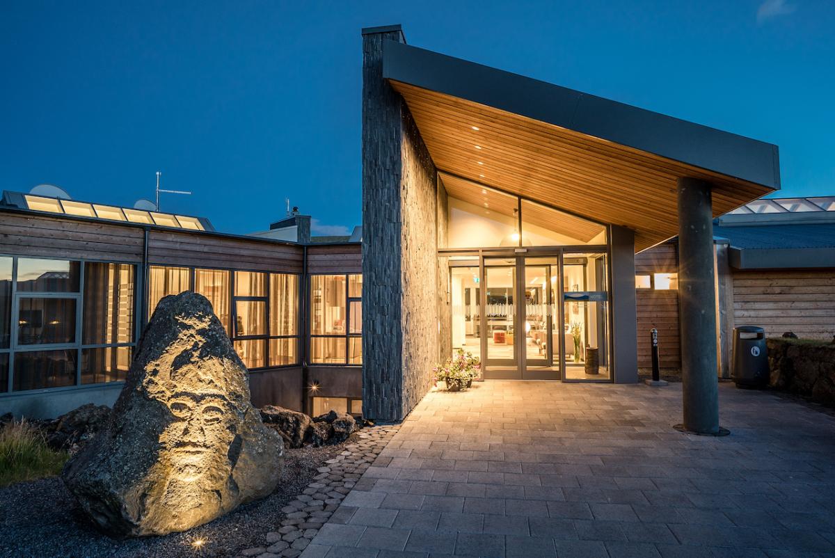 Das Hotel Húsafell liegt im Westen Islands.